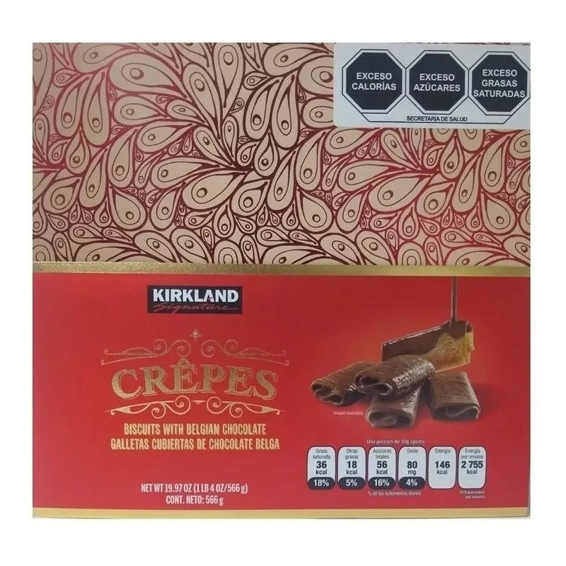 Galletas Crepes Cubiertas Chocolate Belga Kirkland